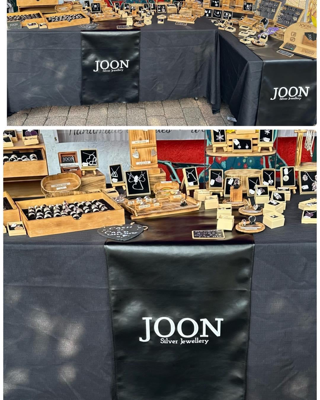 JOON Silver Jewellery Faux Leather Custom Business Logo Table Runner - by Emma Easter Handcrafted