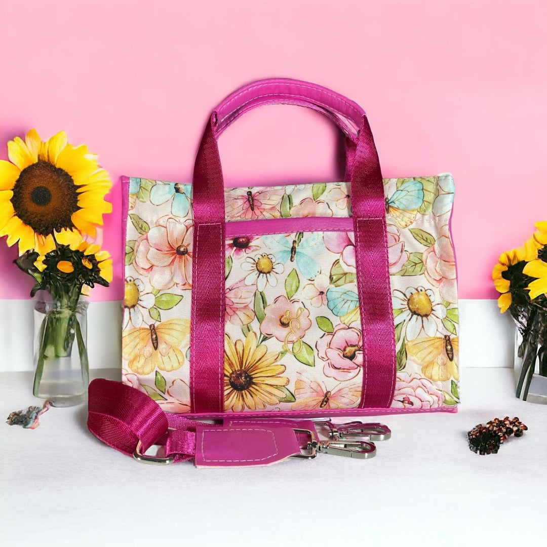 Penelope Pink Floral Tote Bag - Emma Easter Handcrafted
