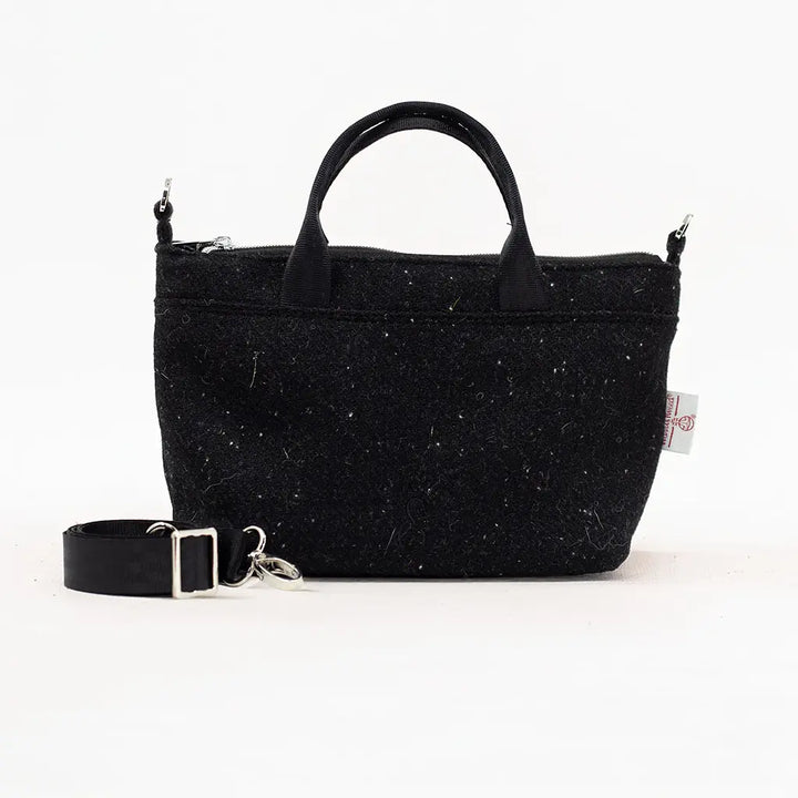 Black Harris Tweed® Cloth Mini Tote