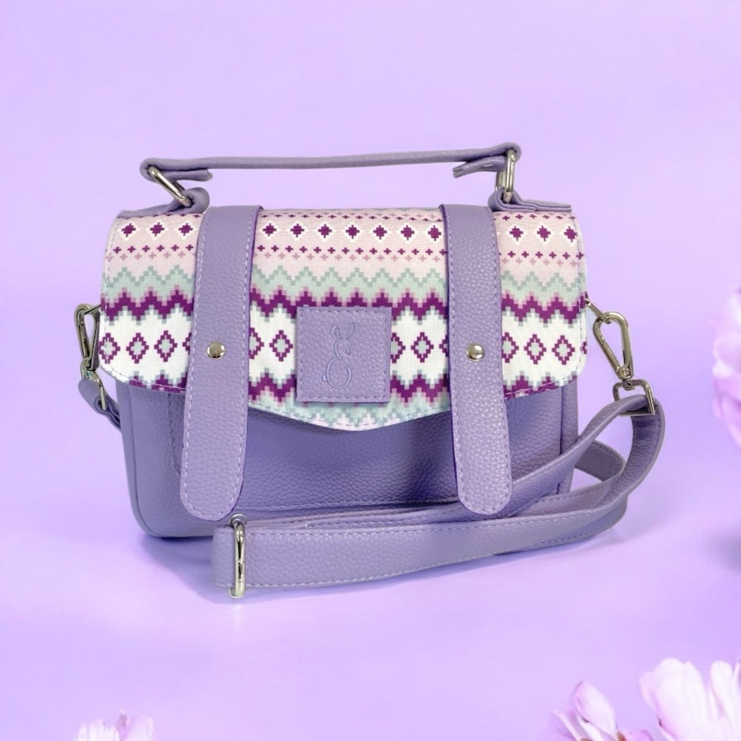 Anya Lilac Satchel Bag - Emma Easter Handcrafted