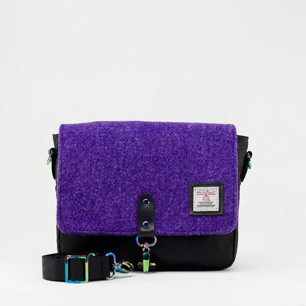 Handcrafted Aurora Crossbody Bag - Harris Tweed® & Oilskin Crossbody Bag – Emma Easter Handcrafted, Wales