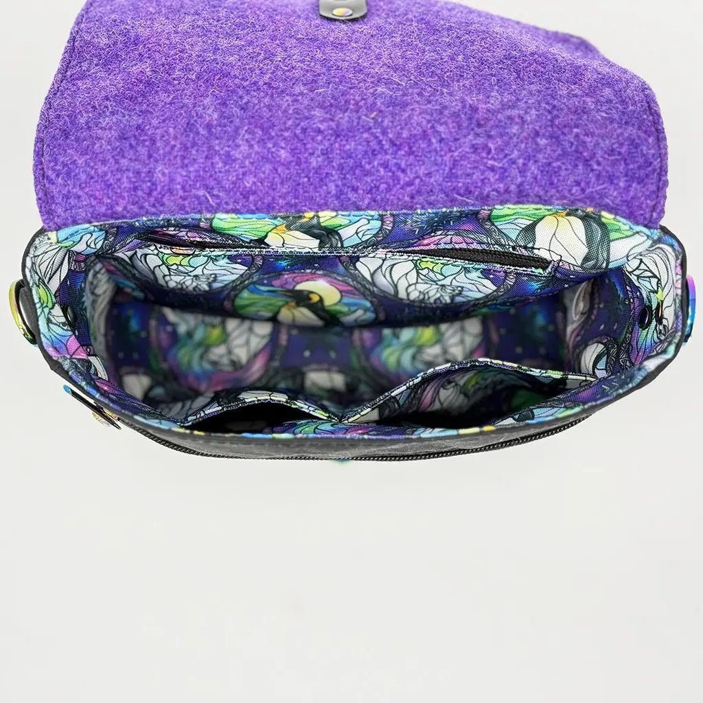 Handcrafted Aurora Crossbody Bag - Harris Tweed® & Oilskin Crossbody Bag – Emma Easter Handcrafted, Wales