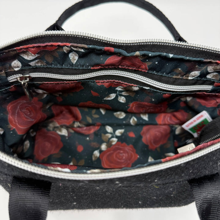 Handcrafted Black Harris Tweed® Cloth Mini Tote Crossbody Bag – Emma Easter Handcrafted, Wales
