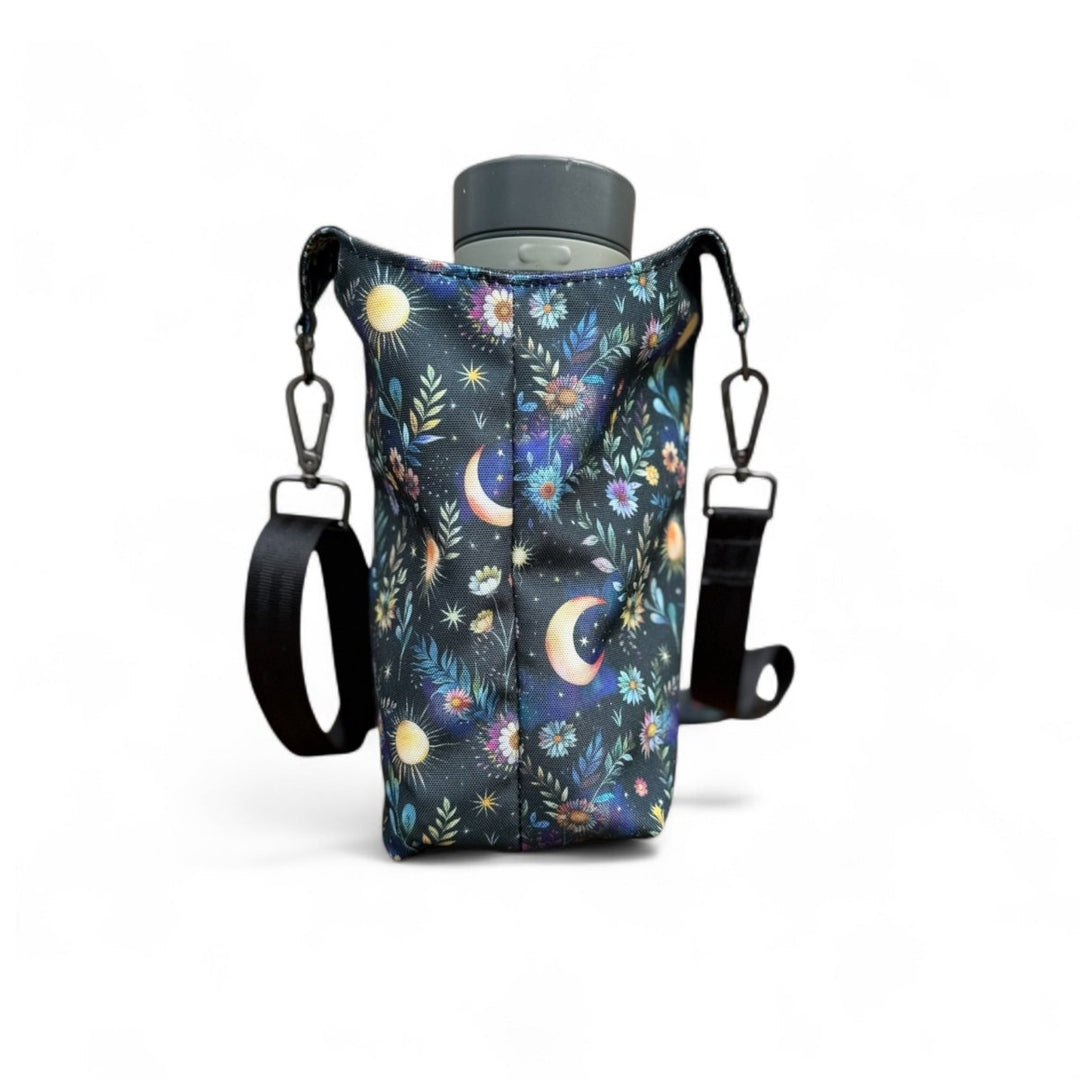 back of the celestial bloom waterbottle holder