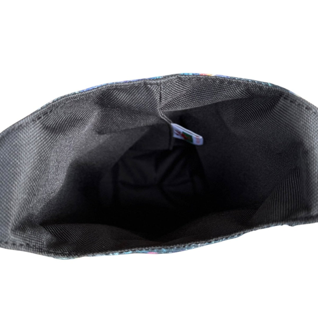 inside view of the waterproof black lining of the celestial bloom bottle buddy