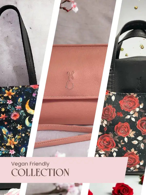 Emma Easter Handcrafted Vegan Friendly Collection - Cruelty-free handbags and tote bags made in Wales with celestial and floral designs