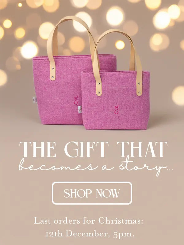 Handcrafted Harris Tweed Christmas bags and leather crossbody bags for women – Emma Easter Handcrafted