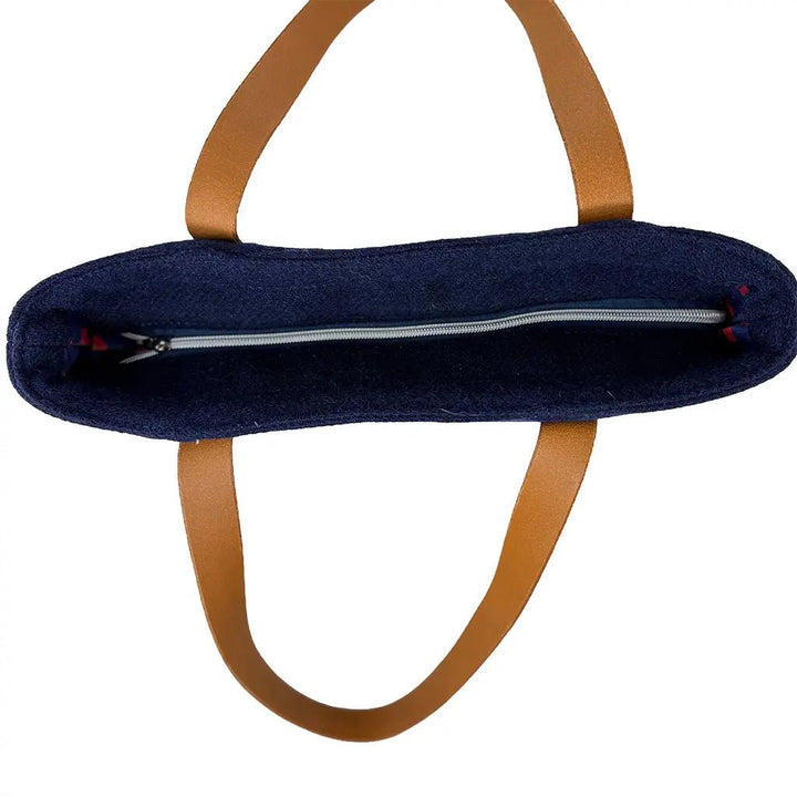 Handcrafted Navy Harris Tweed® Tote Bag Tote Bag – Emma Easter Handcrafted, Wales