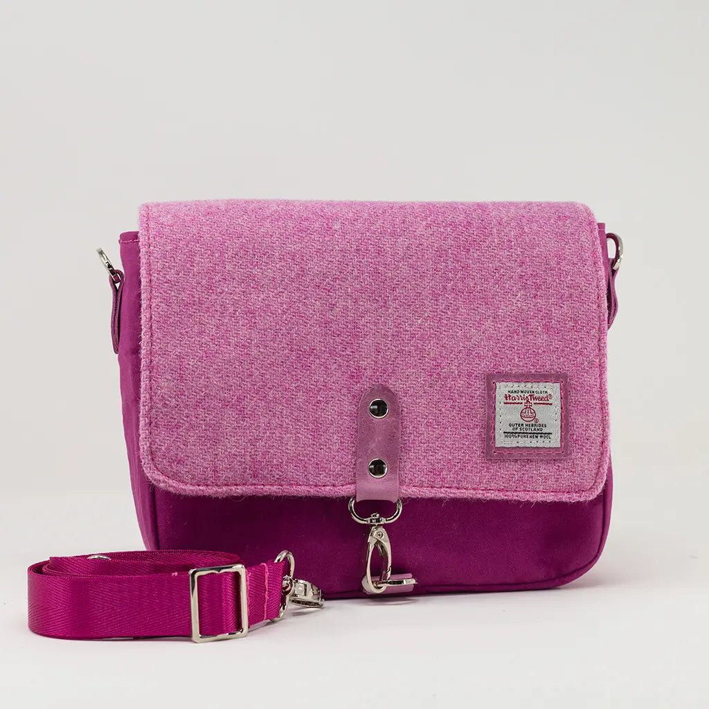 Handcrafted Penelope Crossbody Bag - Harris Tweed® & Oilskin Crossbody Bag – Emma Easter Handcrafted, Wales