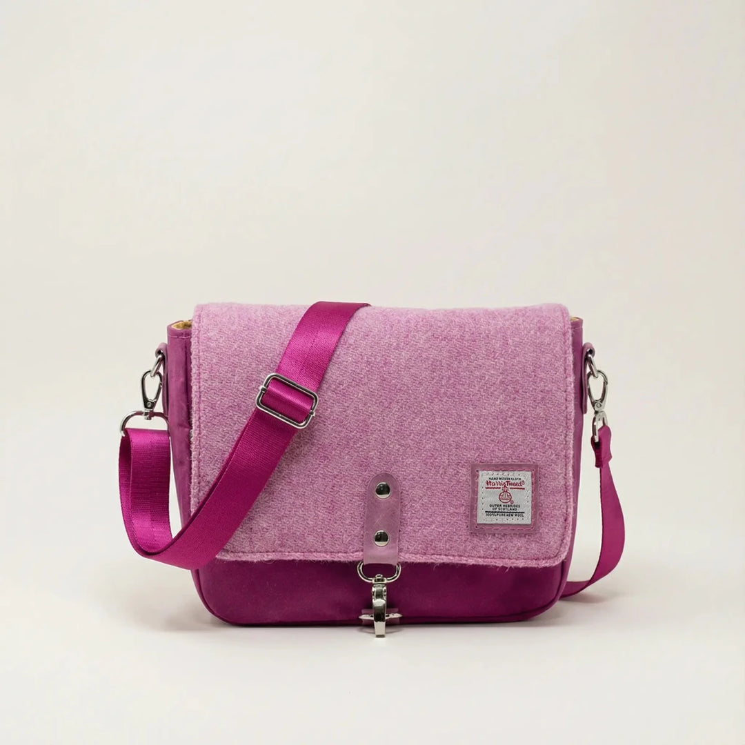 Handcrafted Penelope Crossbody Bag - Harris Tweed® & Oilskin Crossbody Bag – Emma Easter Handcrafted, Wales