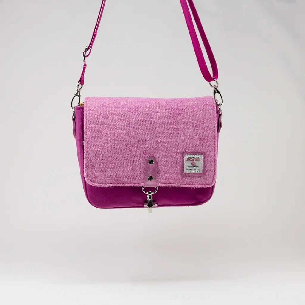 Handcrafted Penelope Crossbody Bag - Harris Tweed® & Oilskin Crossbody Bag – Emma Easter Handcrafted, Wales