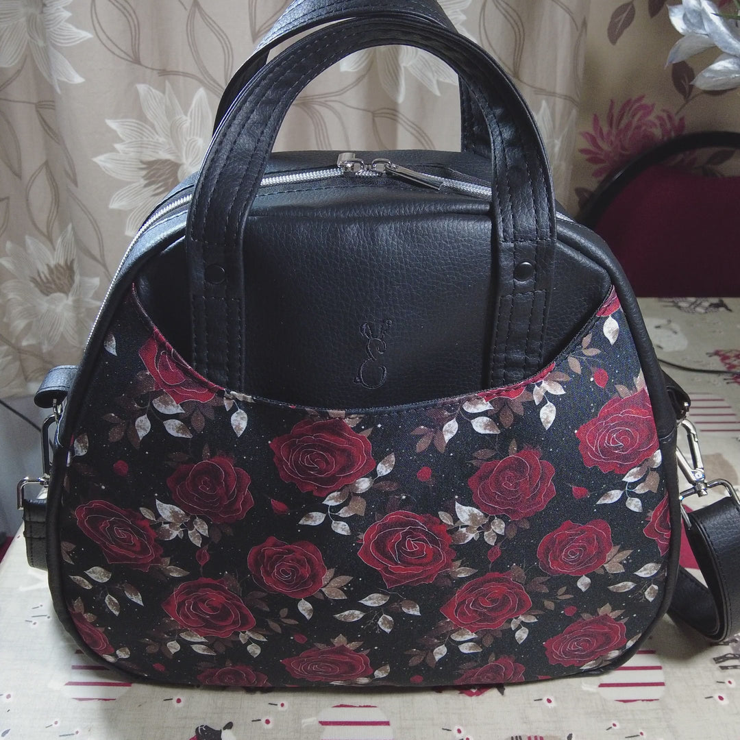 Rosa Floral Bowler Handbag