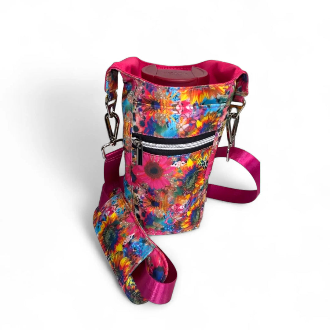 Summer Burst Bottle Buddy – Water-Resistant Crossbody Carrier