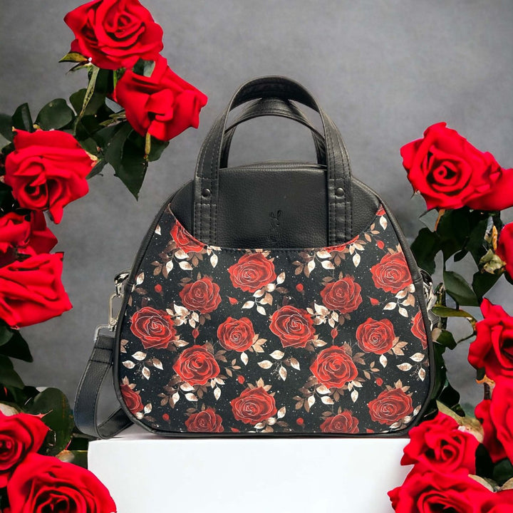 Rosa Floral Bowler Handbag - Emma Easter Handcrafted